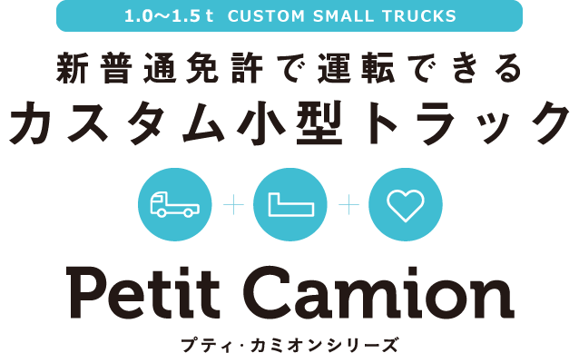 新普通免許で運転できるカスタム小型トラック。プティ・カミオンシリーズ